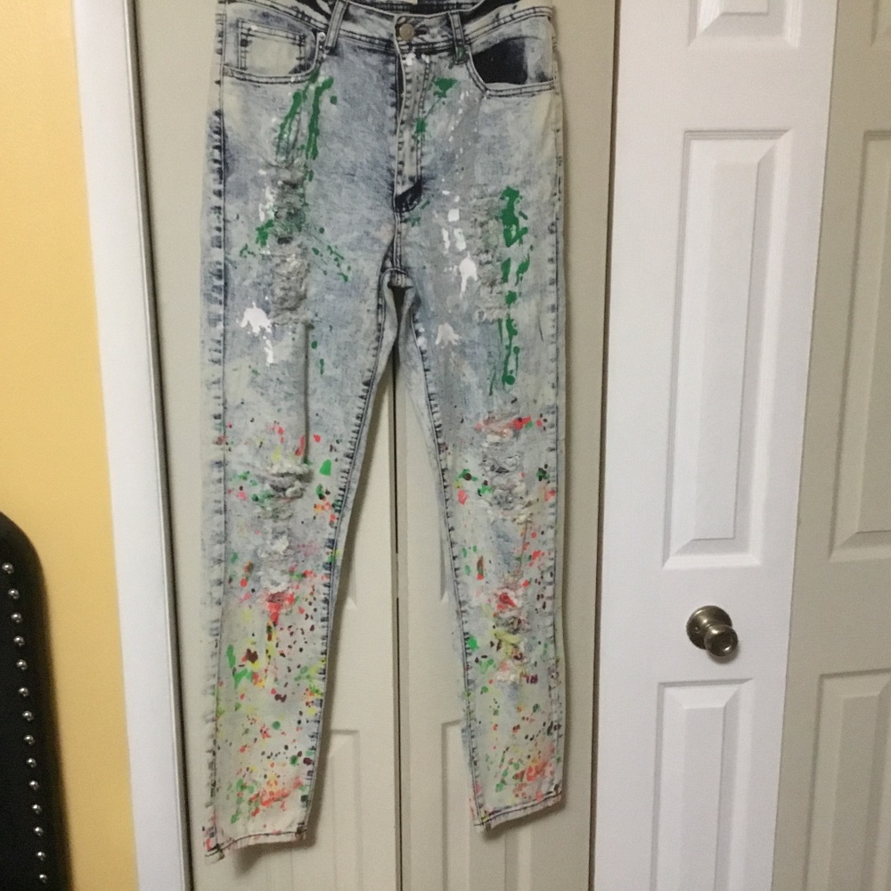 Original Painted Ripped Jeans Size 13 Women’s